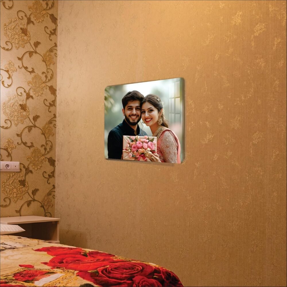 Customized Acrylic Photo Frame, Personalized Clear Wall Mount Frameless Rectangular Poster Frame For Anniversary, Birthday, Special Moment - Image 4