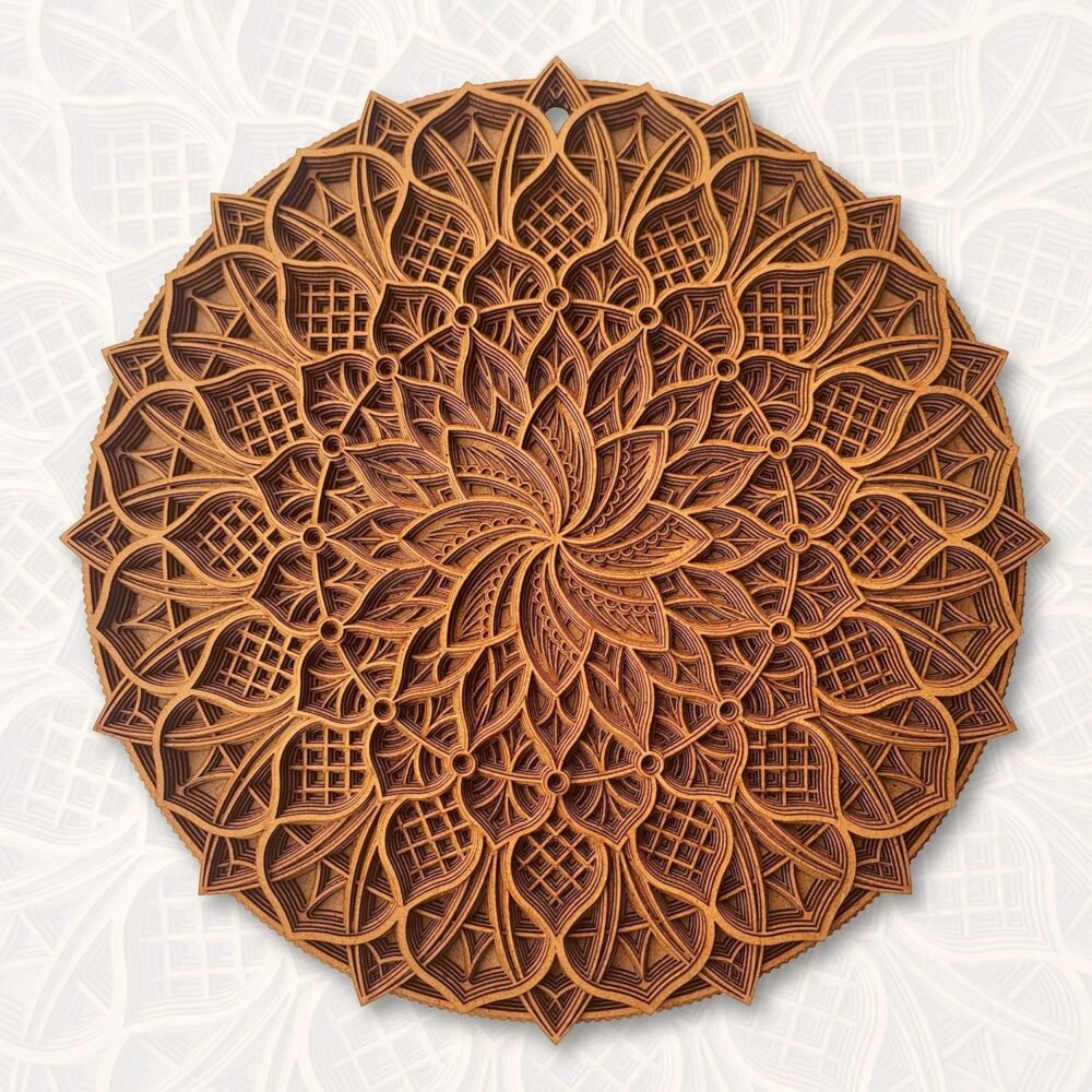 Handmade Wooden Mandala Wall Art, Sacred Geometry Decor, Spiritual Decor