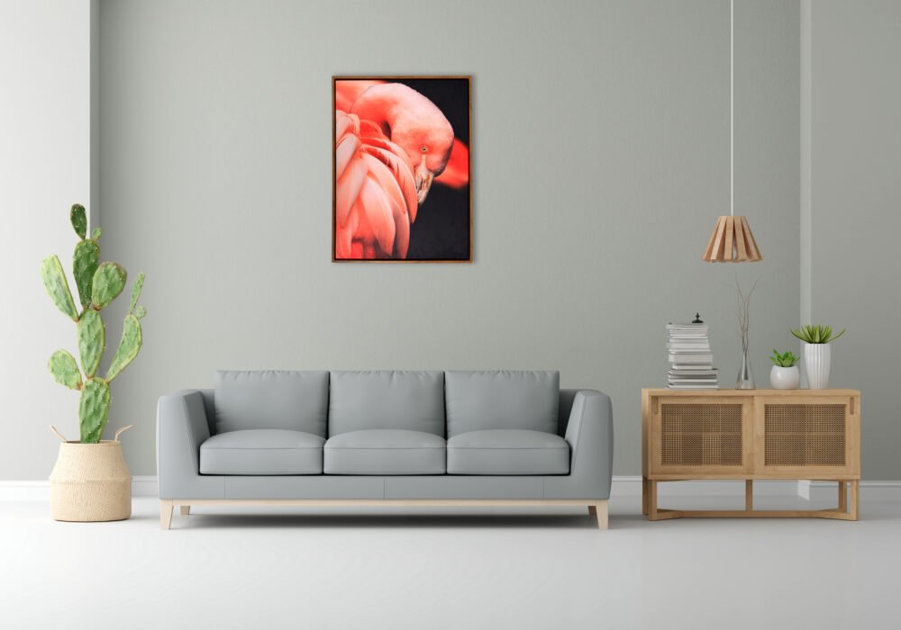 Pink Bird Canvas Photo Frame - Image 2