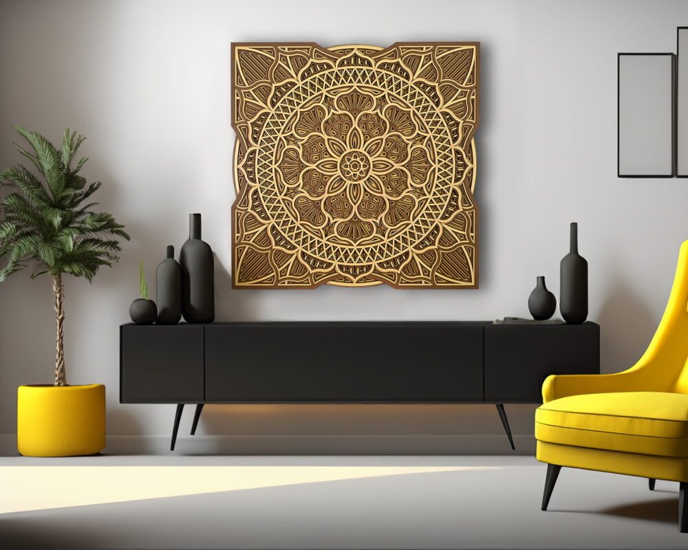 Geometric Aura  Antique Wall Art