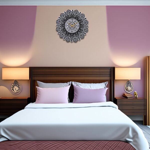 Midnight Snowfall Antique Wall Clock