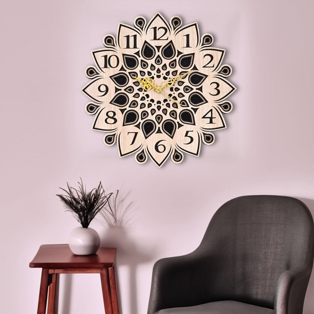 Floral Eternity Antique Wall Clock - Image 2