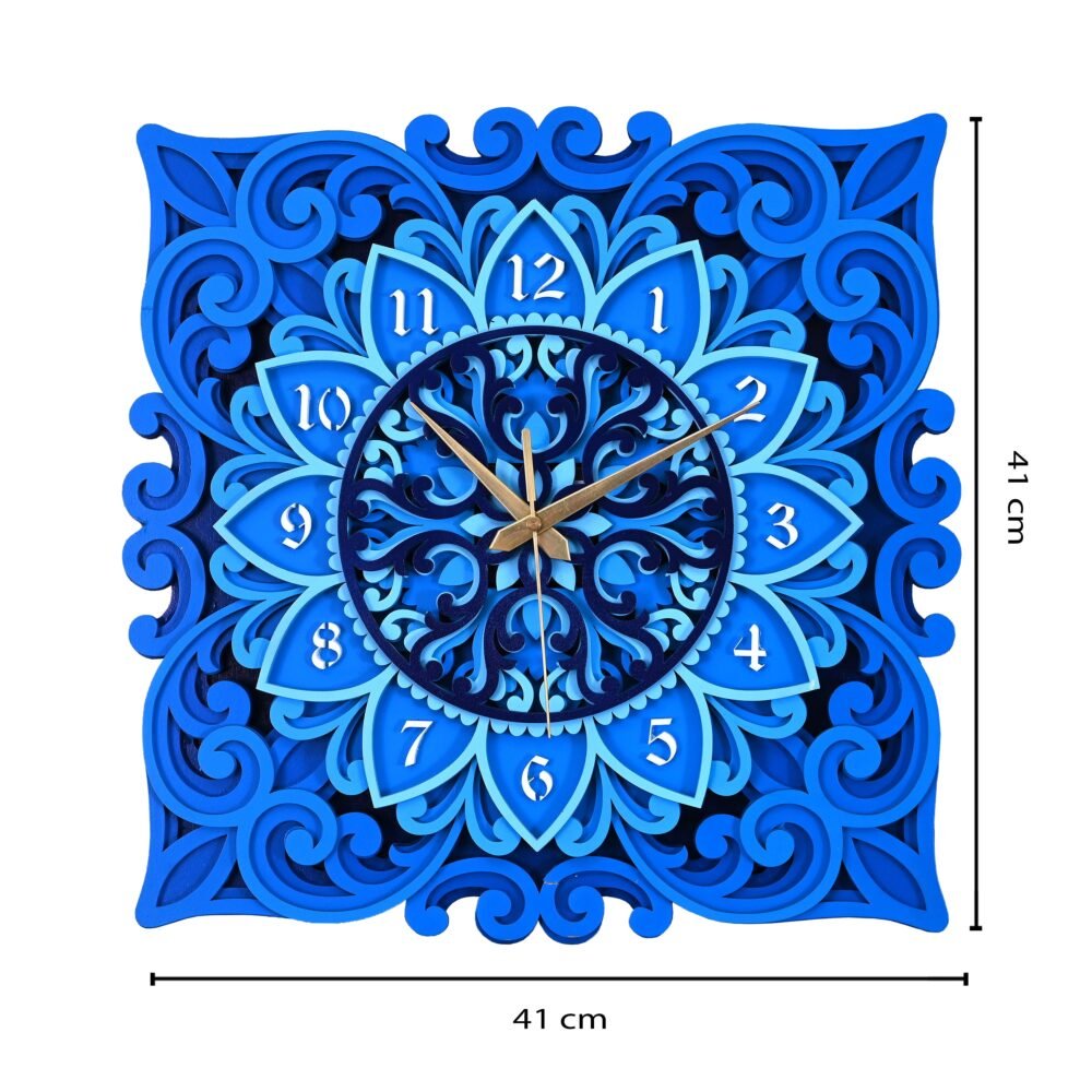 Azure Sunflower Antique Wall Clock - Image 8