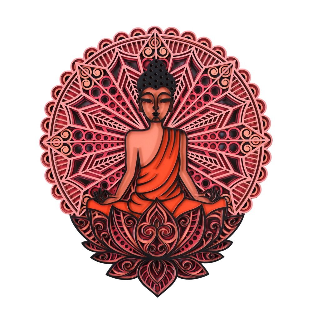 Lotus Buddha  Antique Wall Art - Image 2