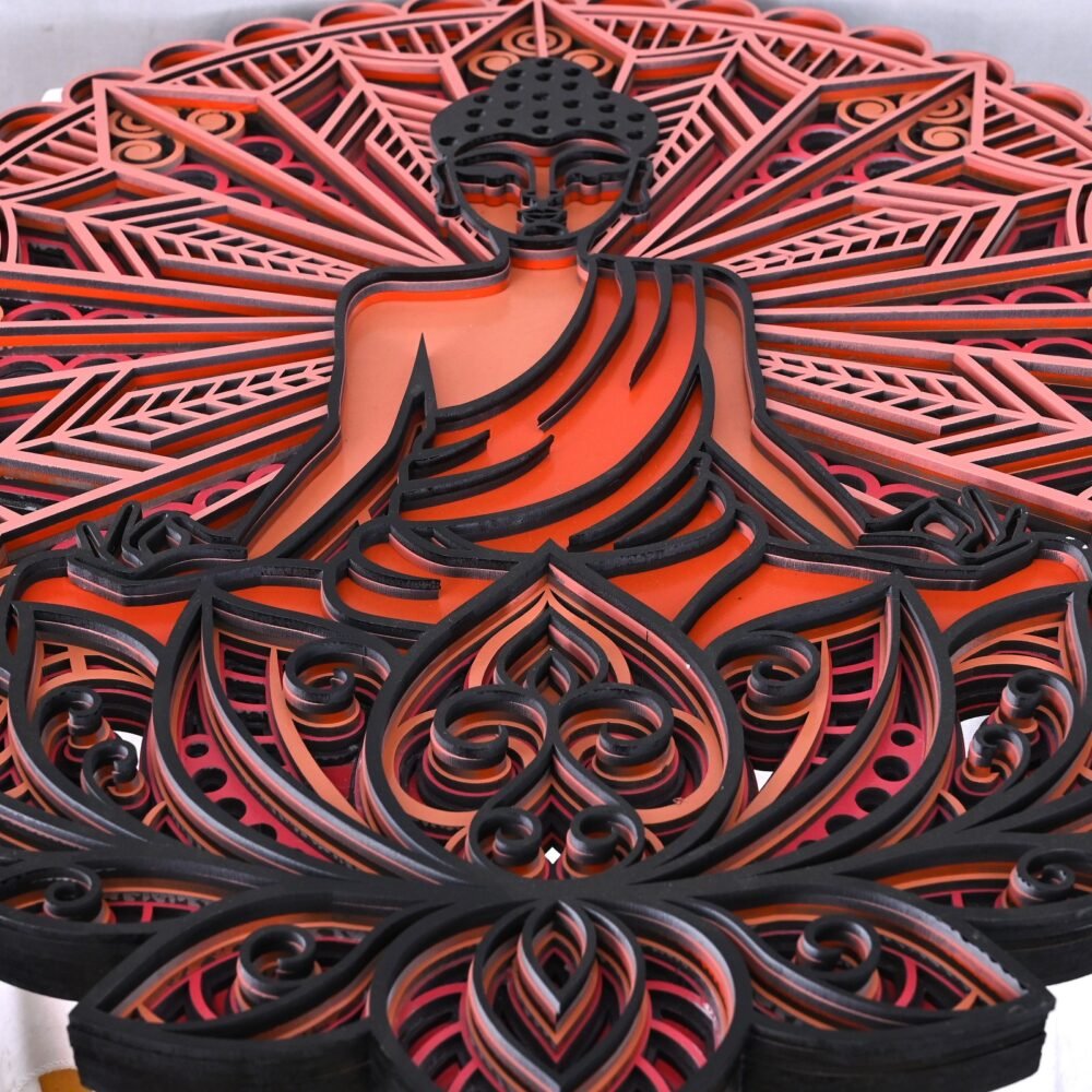 Lotus Buddha  Antique Wall Art - Image 5